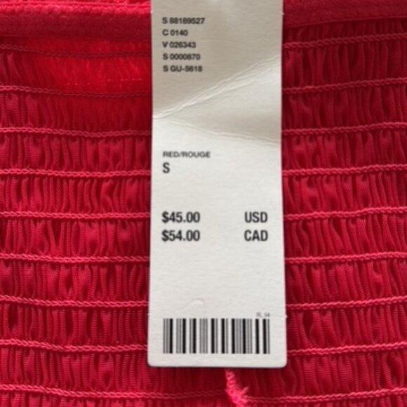 NWT Out From Under Firecracker Smocked Cropped Top - Picture 6 of 7